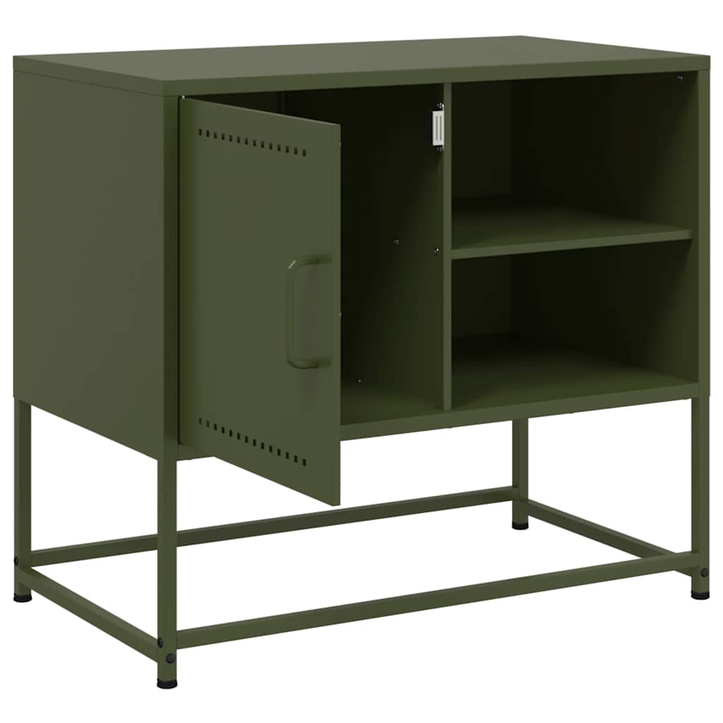 Tv Skříňka Olivově 68 X 39 X 60,5 Cm Ocel