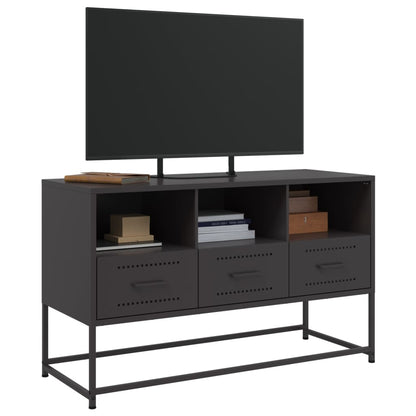 Tv Skříňka Černá 100,5 X 39 X 60,5 Cm Ocel