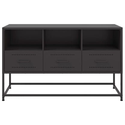 Tv Skříňka Černá 100,5 X 39 X 60,5 Cm Ocel