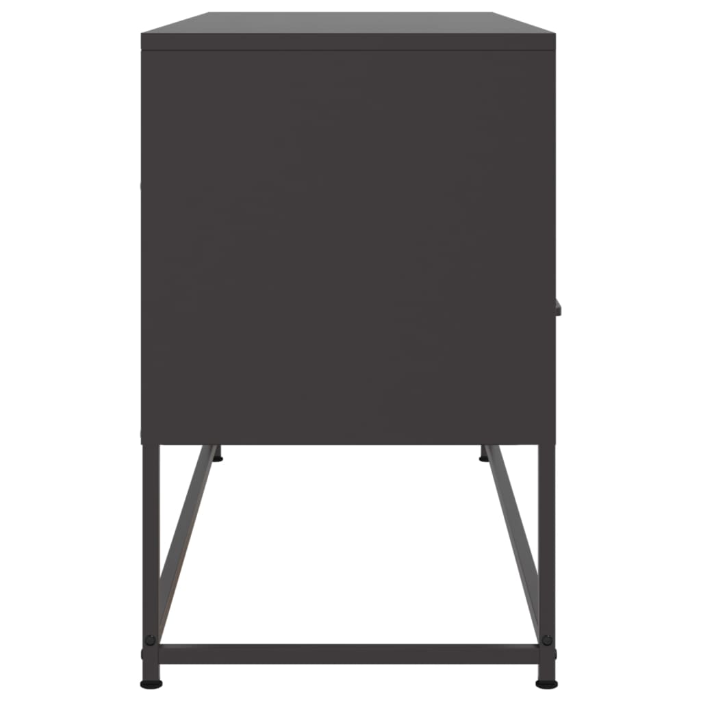 Tv Skříňka Černá 100,5 X 39 X 60,5 Cm Ocel
