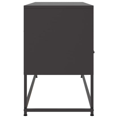 Tv Skříňka Černá 100,5 X 39 X 60,5 Cm Ocel
