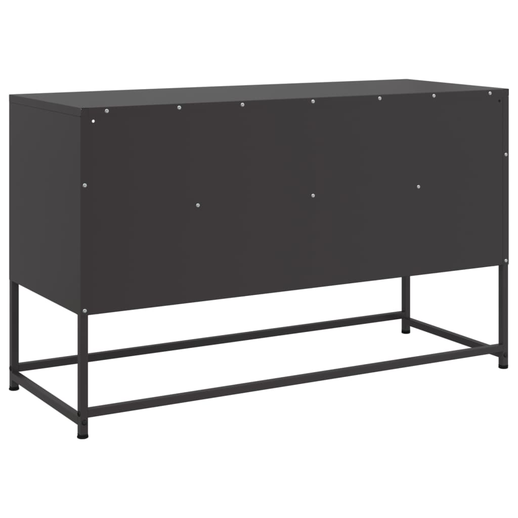 Tv Skříňka Černá 100,5 X 39 X 60,5 Cm Ocel