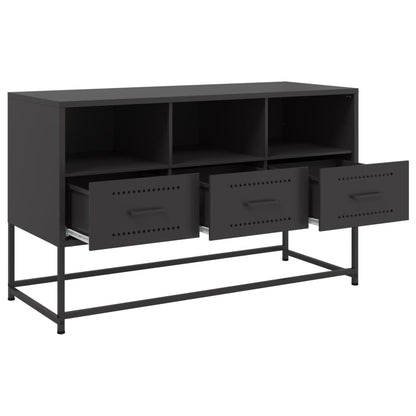 Tv Skříňka Černá 100,5 X 39 X 60,5 Cm Ocel