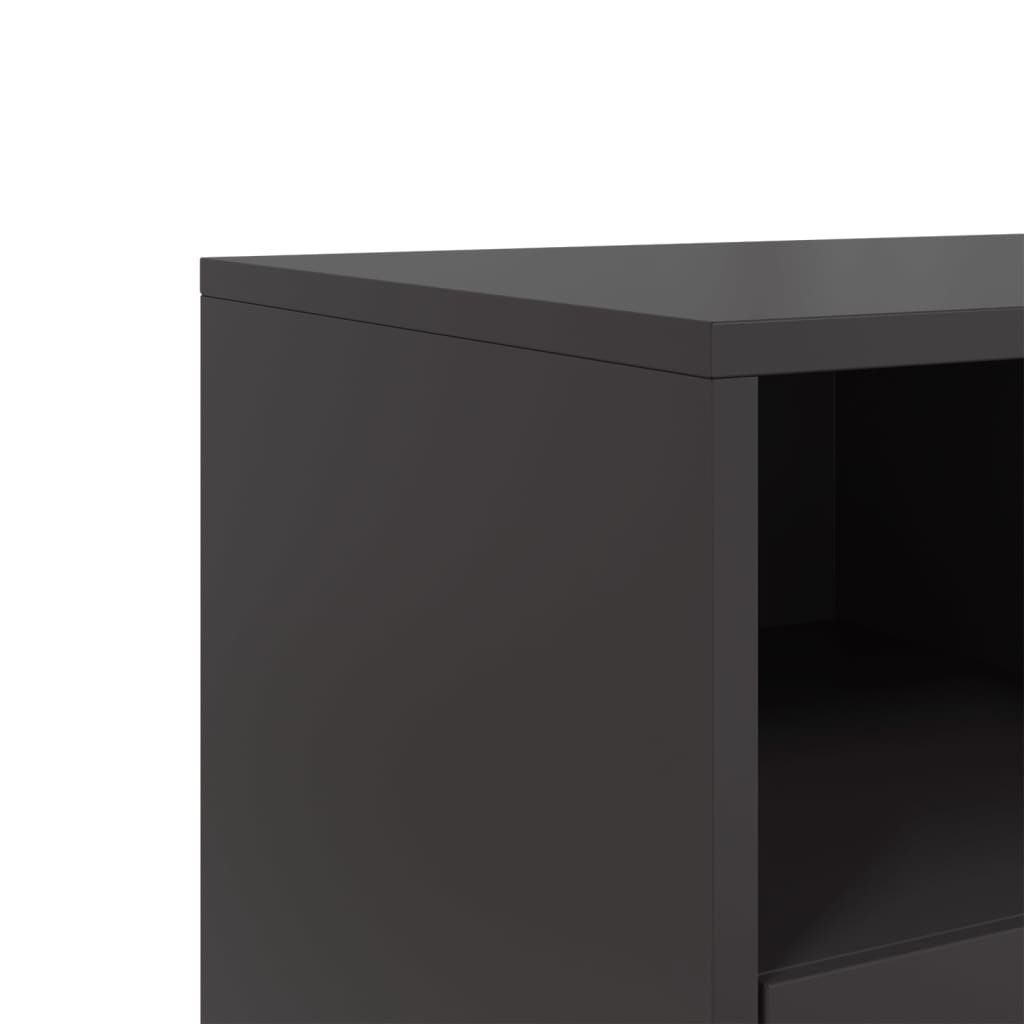 Tv Skříňka Černá 100,5 X 39 X 60,5 Cm Ocel
