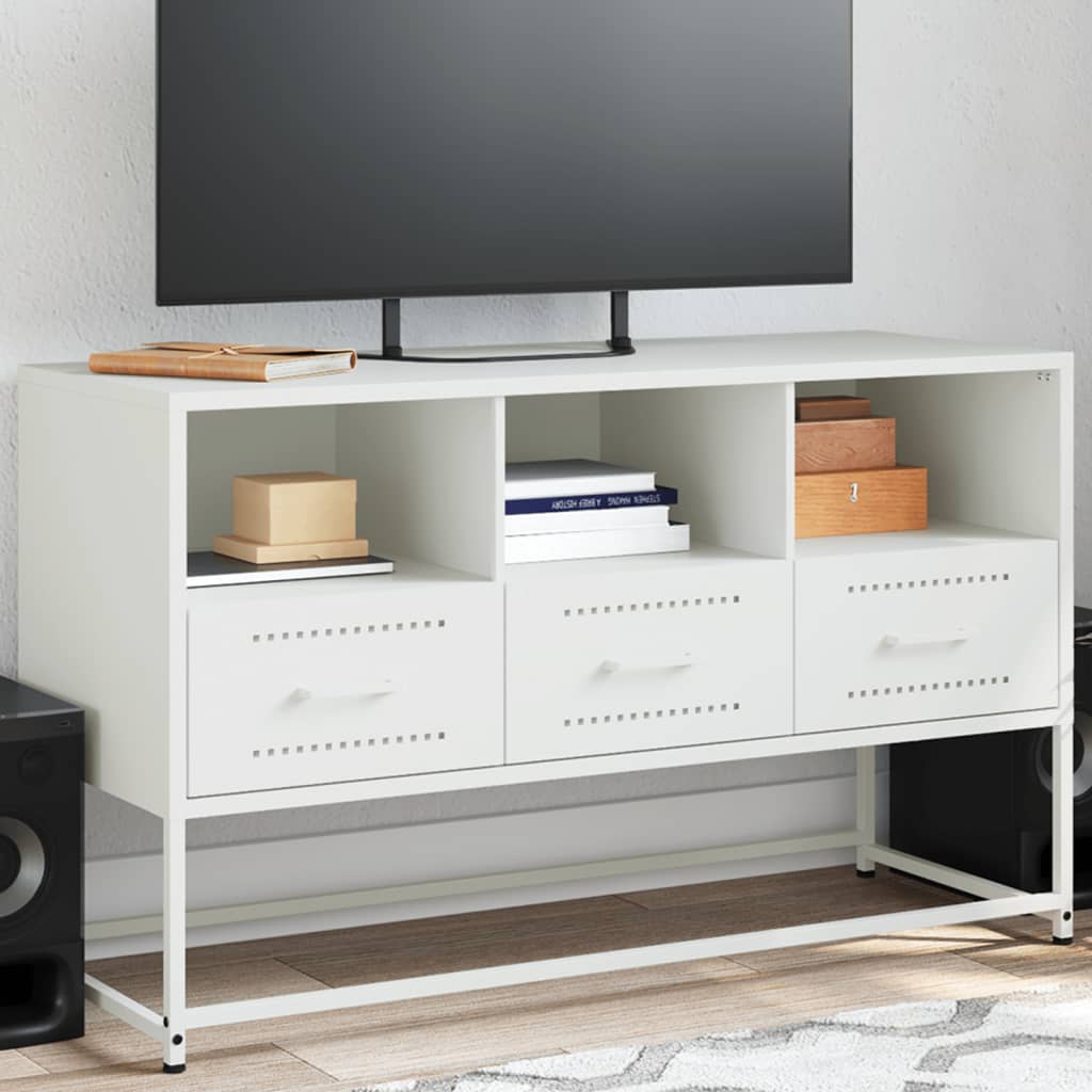 Tv Skříňka Černá 100,5 X 39 X 60,5 Cm Ocel