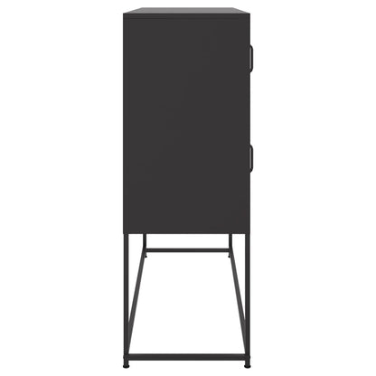 Příborník Černý 100,5 X 39 X 107 Cm Ocel