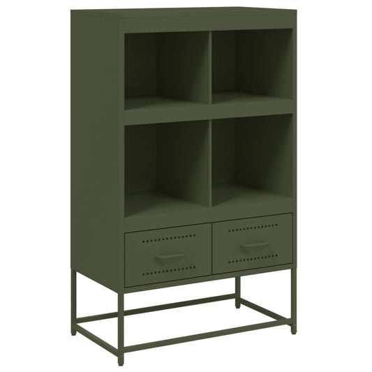Skříň Highboard Olivově 68 X 39 X 111,5 Cm Ocel