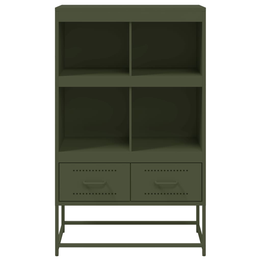 Skříň Highboard Olivově 68 X 39 X 111,5 Cm Ocel