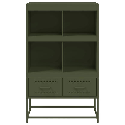 Skříň Highboard Olivově 68 X 39 X 111,5 Cm Ocel