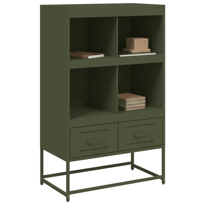 Skříň Highboard Olivově 68 X 39 X 111,5 Cm Ocel