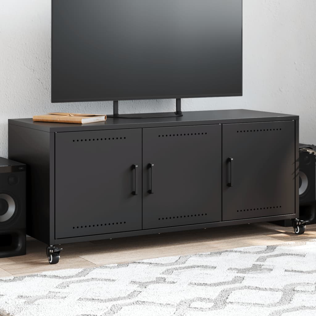Tv Skříňka Olivově 100,5 X 39 X 43,5 Cm Ocel