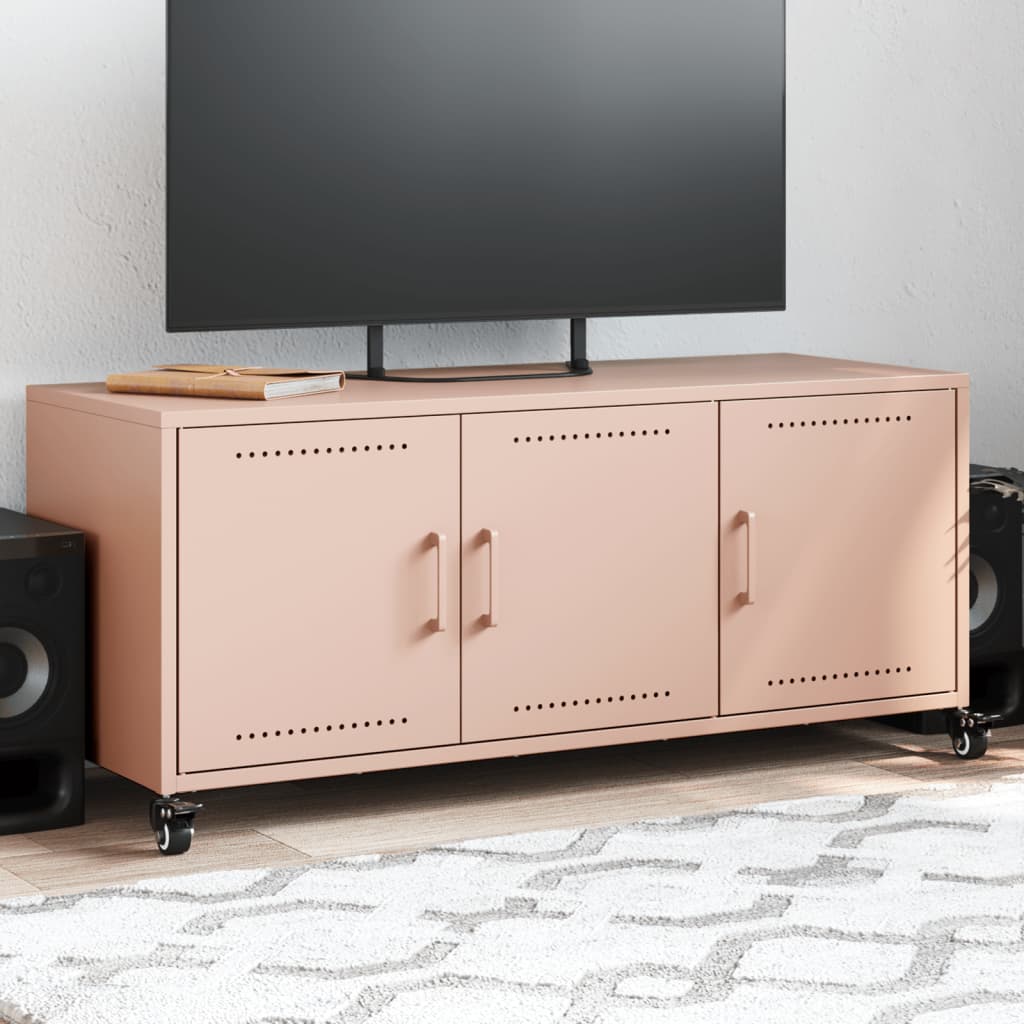 Tv Skříňka Olivově 100,5 X 39 X 43,5 Cm Ocel
