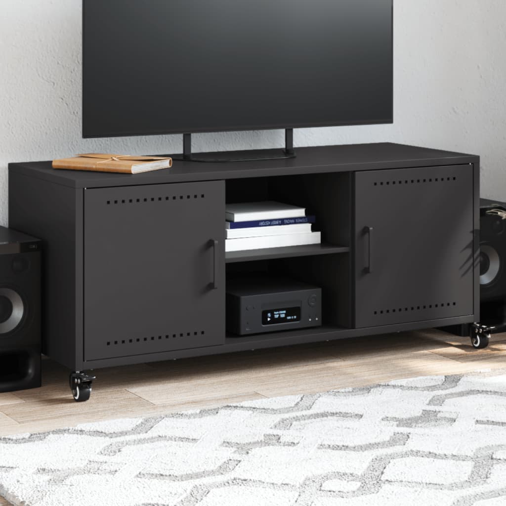 Tv Skříňka Olivově 100,5 X 39 X 43,5 Cm Ocel