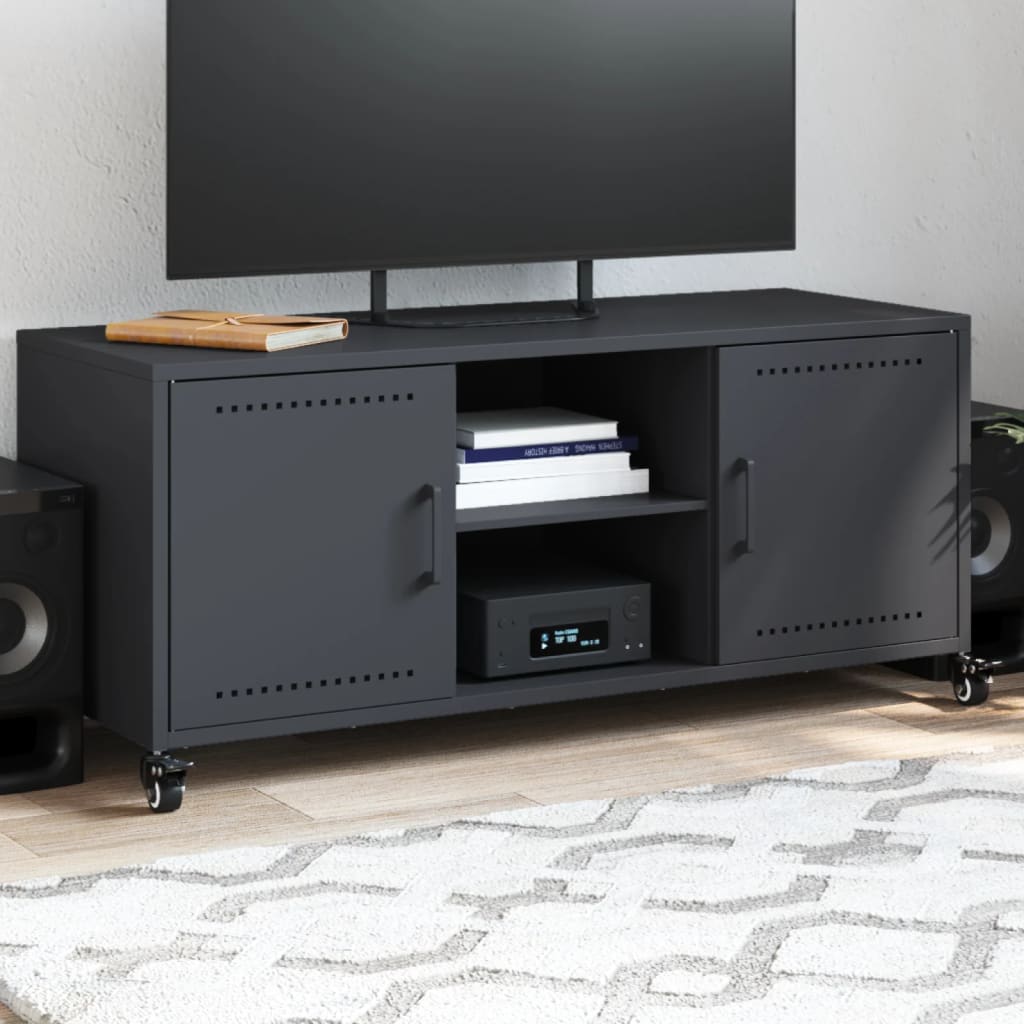 Tv Skříňka Olivově 100,5 X 39 X 43,5 Cm Ocel