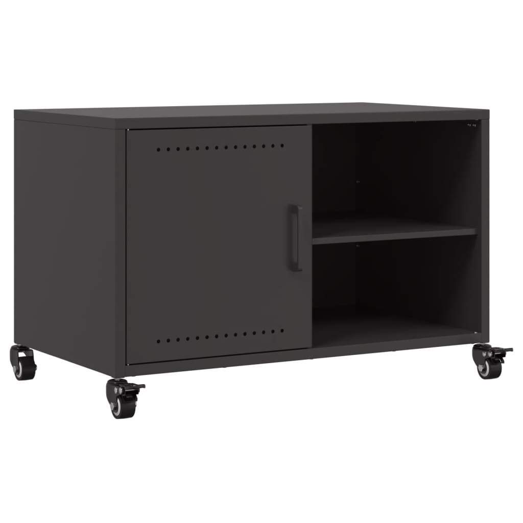 Tv Skříňka Černá 68 X 39 X 43,5 Cm Ocel