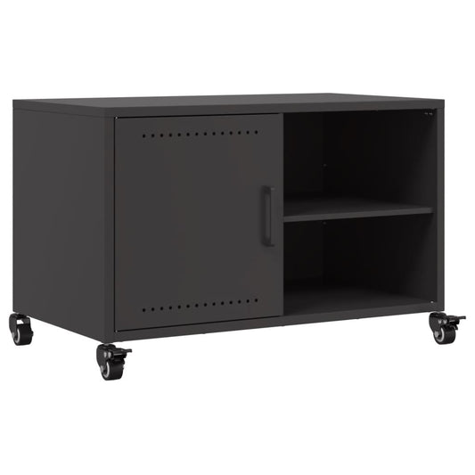 Tv Skříňka Černá 68 X 39 X 43,5 Cm Ocel