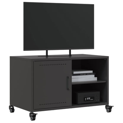 Tv Skříňka Černá 68 X 39 X 43,5 Cm Ocel