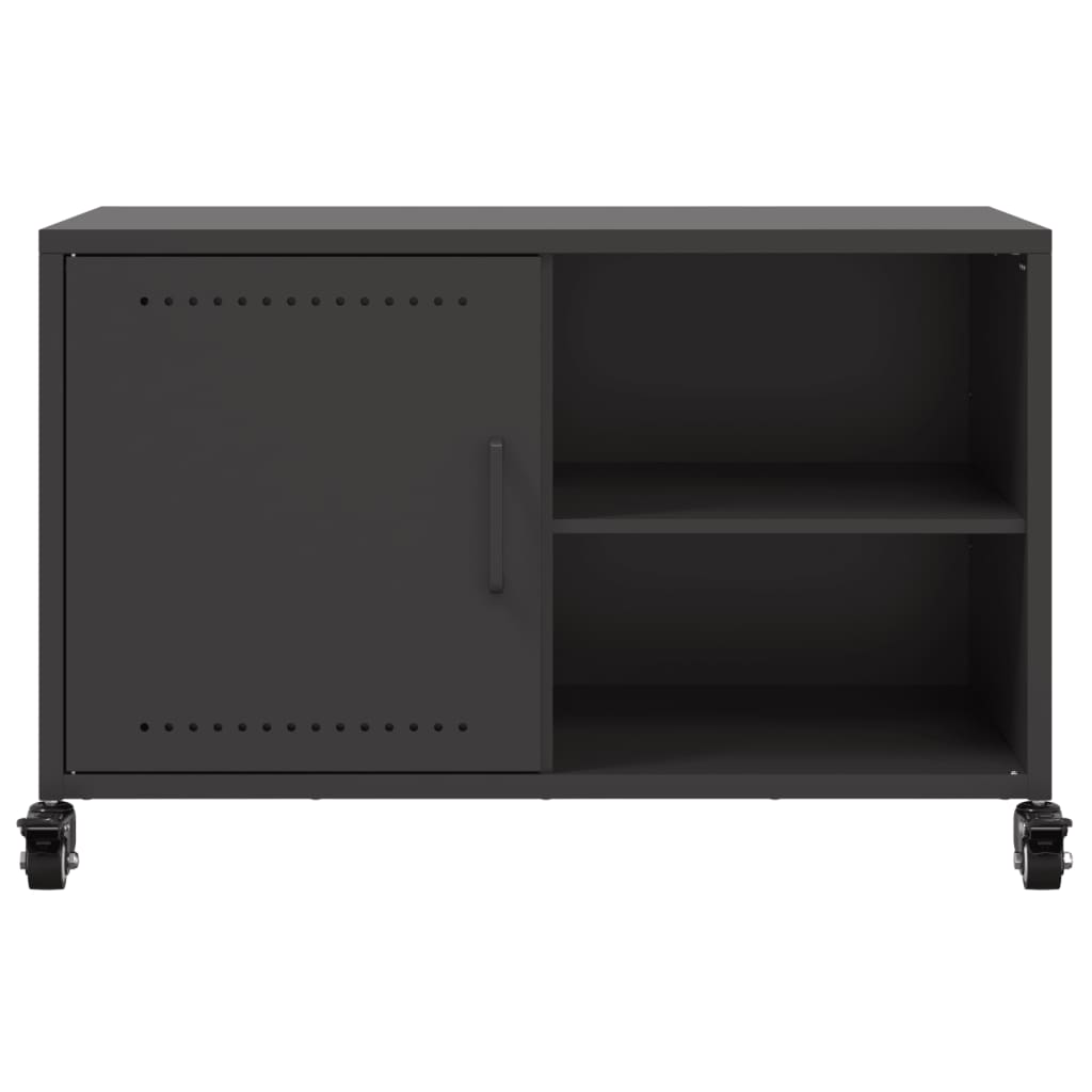 Tv Skříňka Černá 68 X 39 X 43,5 Cm Ocel