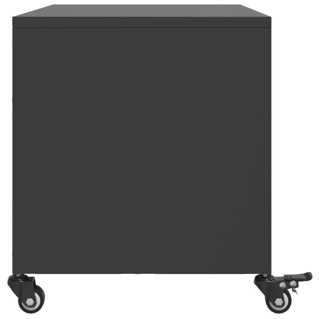 Tv Skříňka Černá 68 X 39 X 43,5 Cm Ocel