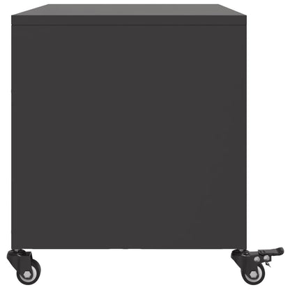 Tv Skříňka Černá 68 X 39 X 43,5 Cm Ocel