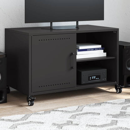 Tv Skříňka Černá 68 X 39 X 43,5 Cm Ocel