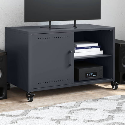 Tv Skříňka Černá 68 X 39 X 43,5 Cm Ocel