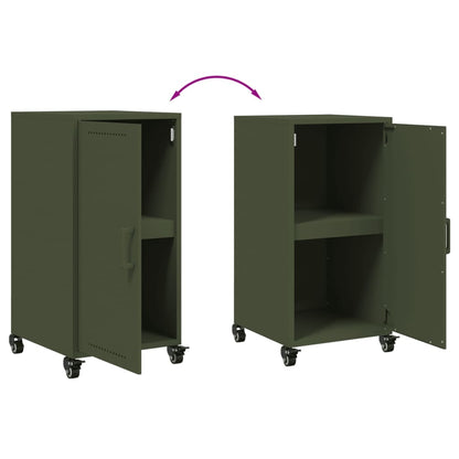 Příborník Olivově Zelený 36 X 39 X 72 Cm Ocel