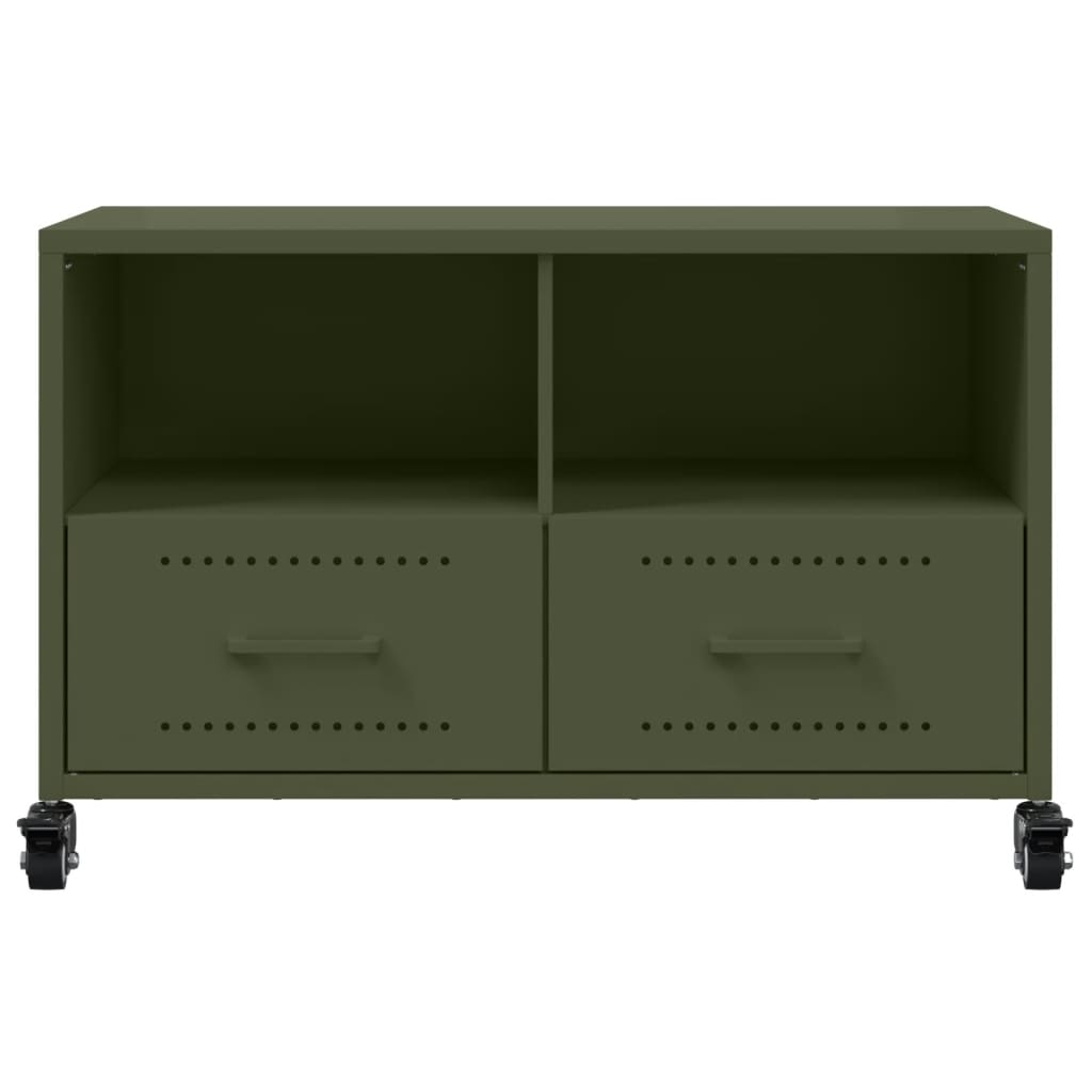 Tv Skříňka Olivově 68 X 39 X 43,5 Cm Ocel