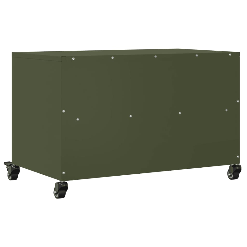 Tv Skříňka Olivově 68 X 39 X 43,5 Cm Ocel