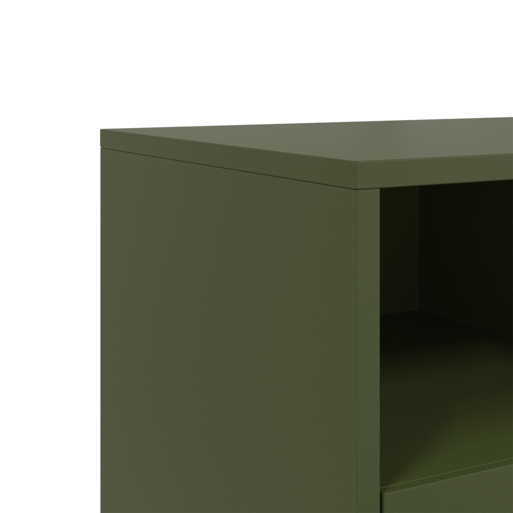 Tv Skříňka Olivově 68 X 39 X 43,5 Cm Ocel
