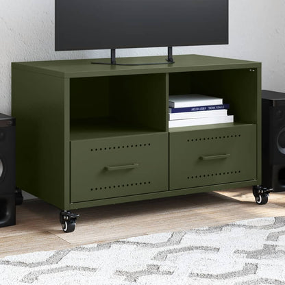Tv Skříňka Olivově 68 X 39 X 43,5 Cm Ocel