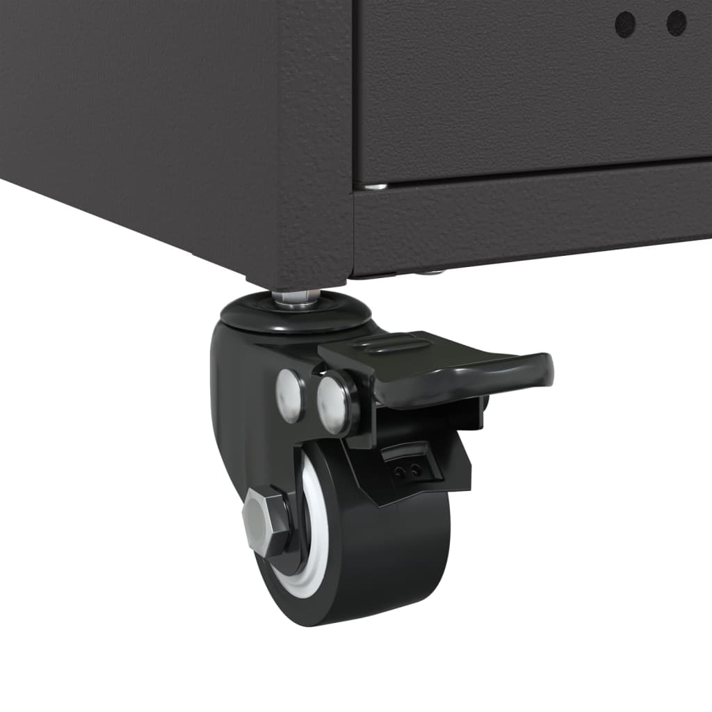 Příborník Černý 100,5 X 39 X 72 Cm Ocel