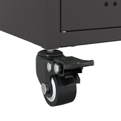 Příborník Černý 100,5 X 39 X 72 Cm Ocel