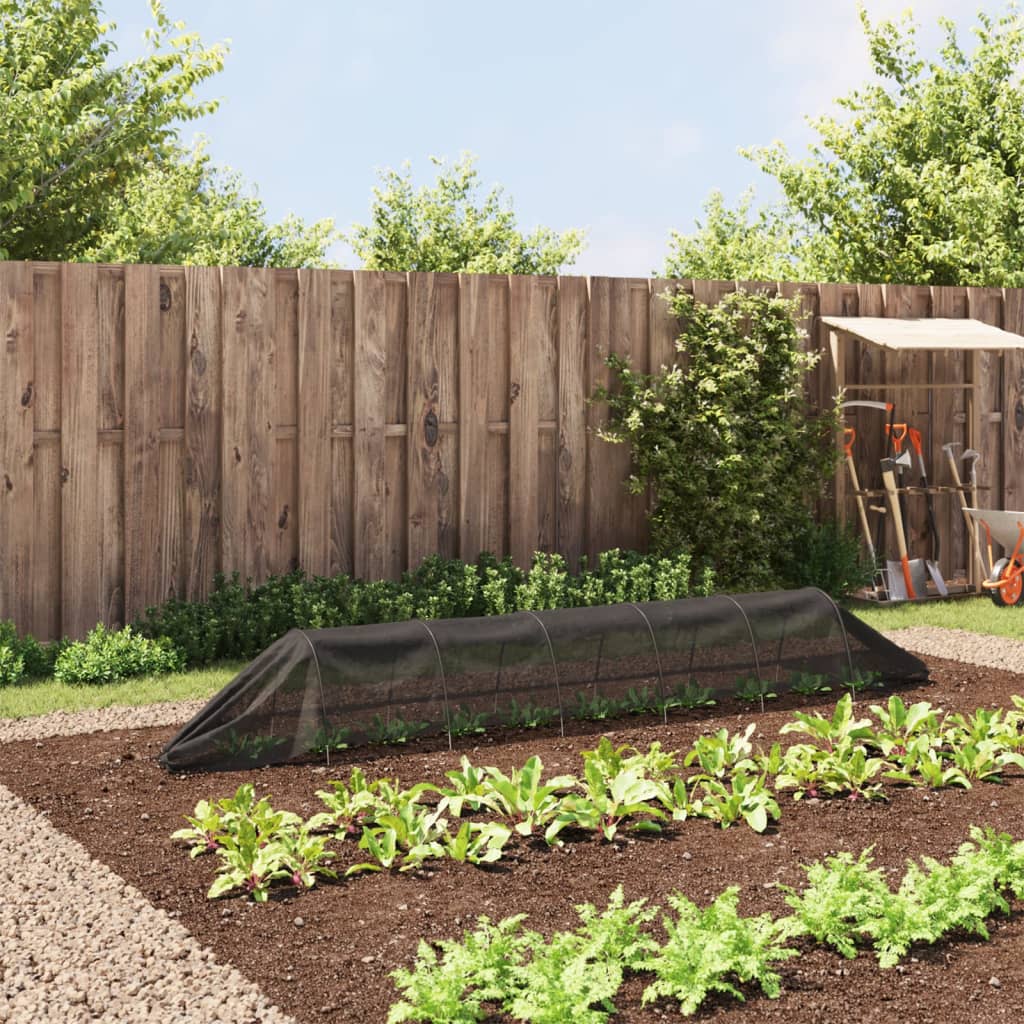 Zahradní Tunel Černý 300 X 50 X 48,5 Cm Ocel A Polyethylen