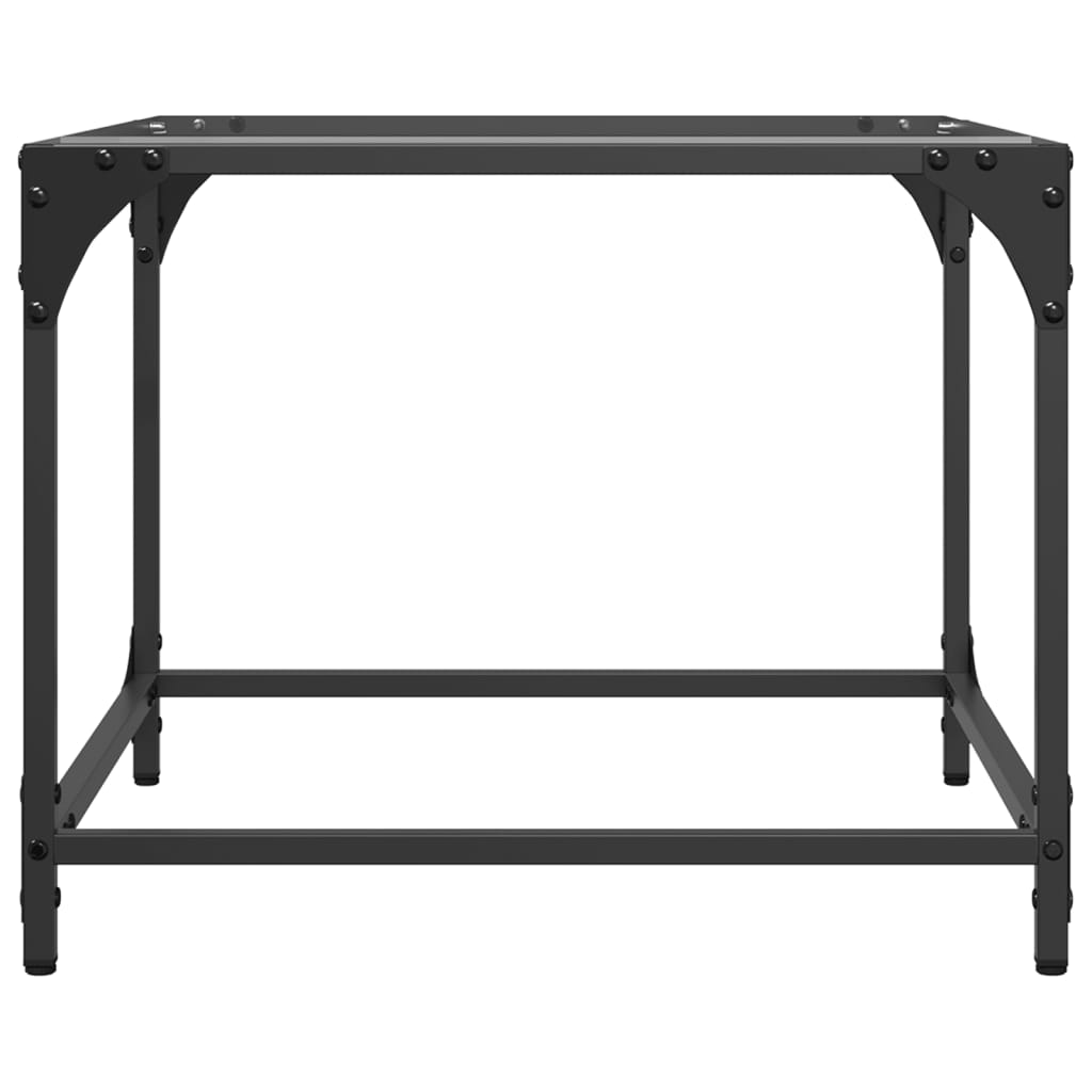 Konferenční Stolky Průhledná Skleněná Deska 2Ks 50X50X40Cm Ocel