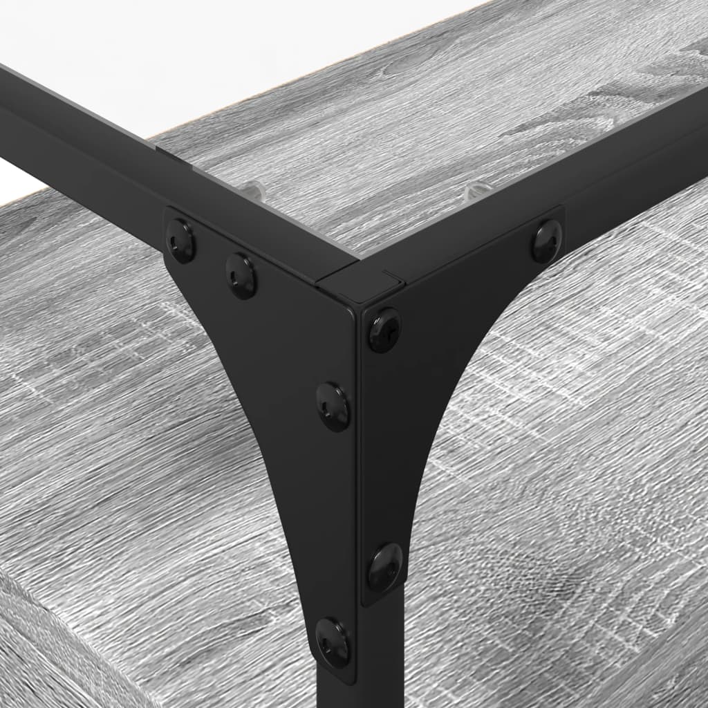 Tv Skříňka Se Skleněnou Deskou Šedá Sonoma 98X35X51 Cm Kompozit