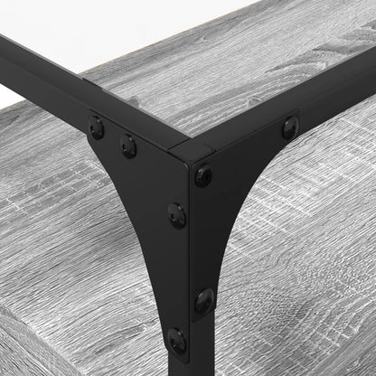 Tv Skříňka Se Skleněnou Deskou Šedá Sonoma 98X35X51 Cm Kompozit