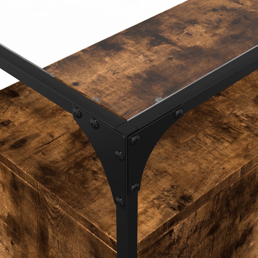 Příborník Se Skleněnou Deskou 98X35X81 Cm Kompozit