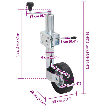 Opěrné Kolo Pro Přívěs S Dělenou Svorkou 60 Mm Pozinkovaná Ocel