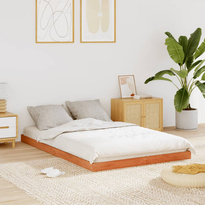 Rám Postele Bílý Small Double Masivní Borové Dřevo