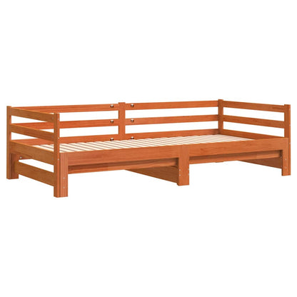 Válenda S Přistýlkou Voskově Hnědá 80 X 200 Cm Masivní Borovice