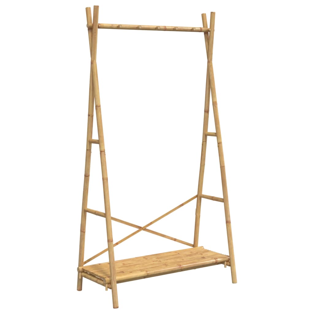 Stojan Na Oblečení S Policí 102 X 50 X 190 Cm Bambus