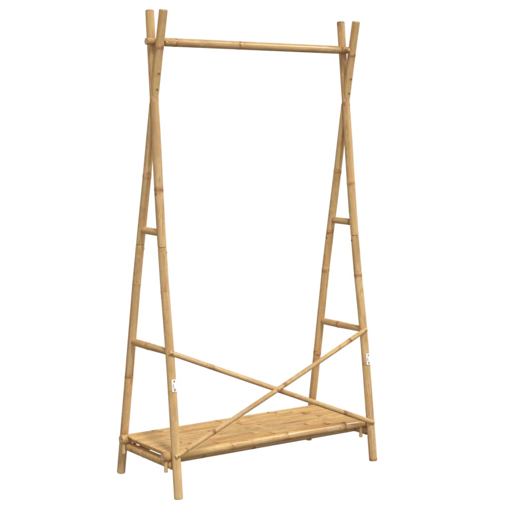 Stojan Na Oblečení S Policí 102 X 50 X 190 Cm Bambus