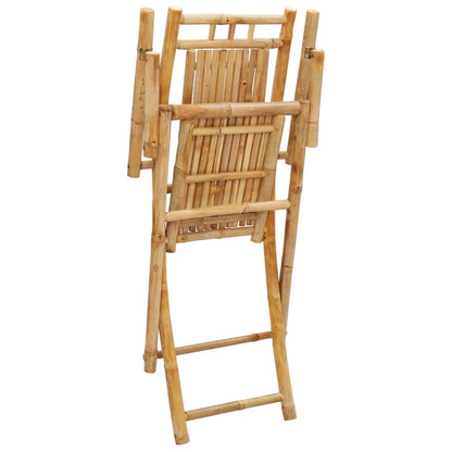 Skládací Zahradní Židle 2 Ks 53 X 66 X 99 Cm Bambus