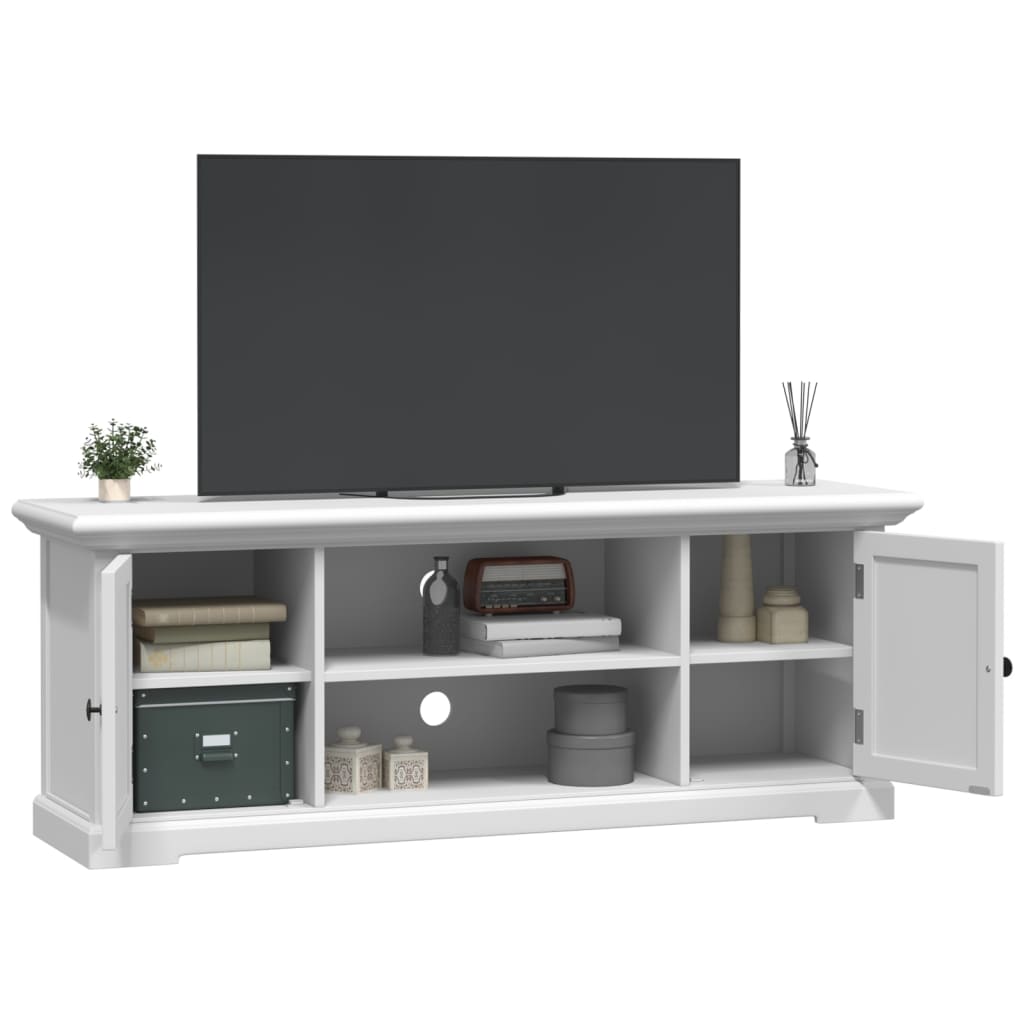 Tv Skříňka Bílá 110 X 30 X 41 Cm Kompozitní Dřevo
