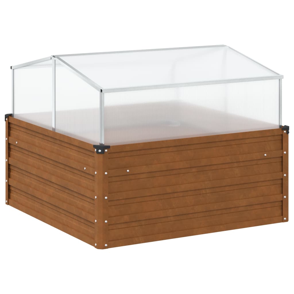 Zahradní Truhlík Se Skleníkem Povětrnostně Odolná Ocel