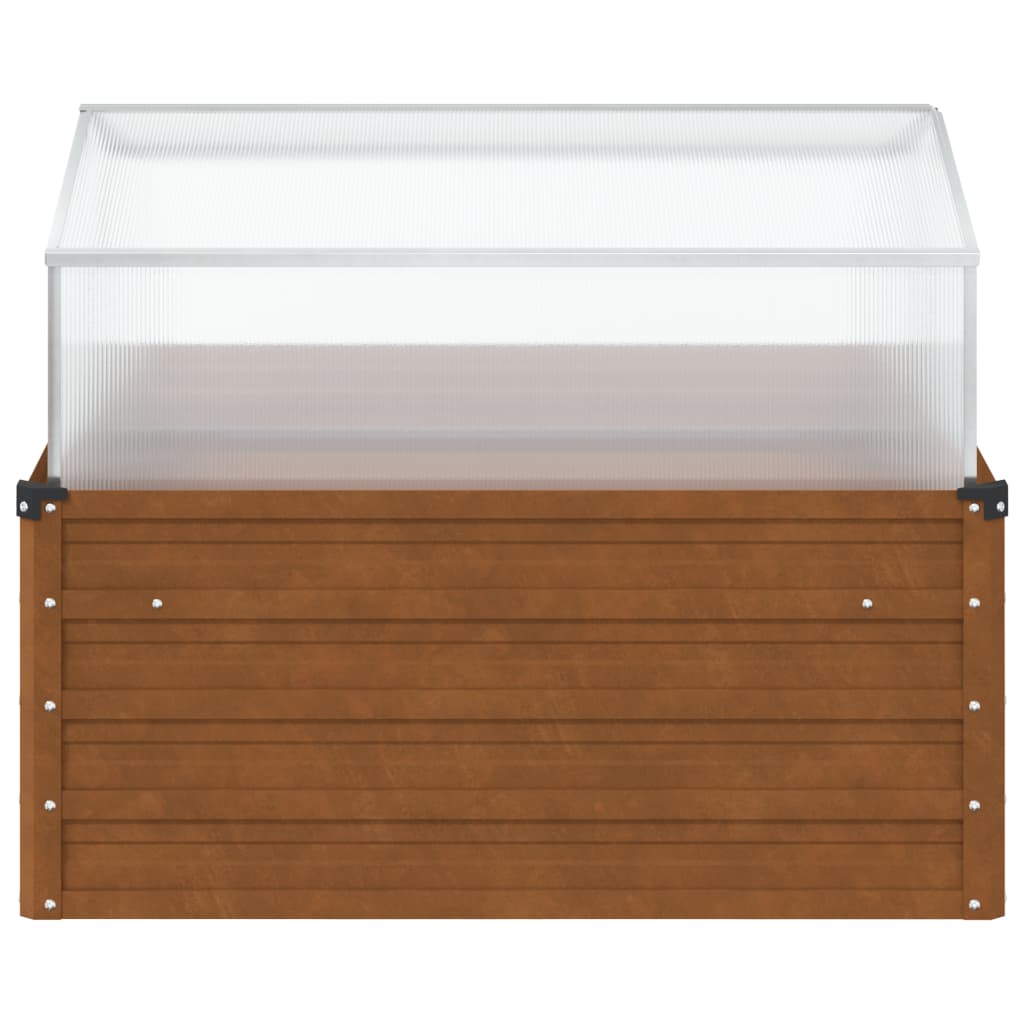 Zahradní Truhlík Se Skleníkem Povětrnostně Odolná Ocel
