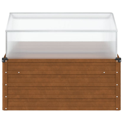 Zahradní Truhlík Se Skleníkem Povětrnostně Odolná Ocel