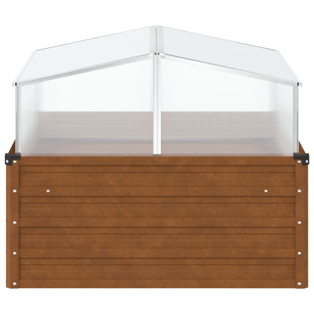 Zahradní Truhlík Se Skleníkem Povětrnostně Odolná Ocel