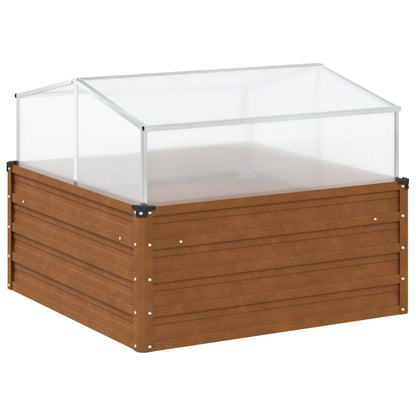 Zahradní Truhlík Se Skleníkem Povětrnostně Odolná Ocel